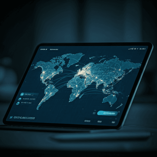 Digital logistics tracking map